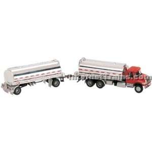   7000 3 Axle Tanker Truck w/Trailer   Red/Silver Toys & Games
