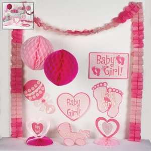  Baby Girl Shower Decorating Kit   Party Decorations 