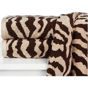  Zebra Print Brown Bath Towel