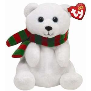  Ty Beanie Babies Snowdrop   Polar Bear With Scarf: Toys 