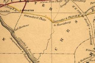 1850s Map of railroads & canals connecting the coal  