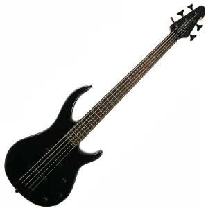   MAPLE NECK BLACK 5 STRING ELECTRIC BASS GUITAR: Musical Instruments