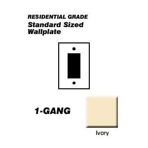 Leviton 80401 I Wallplate 1 Gang Decora Standard Size Plastic   Ivory