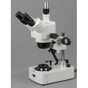 10x 80x Jewelry Gem Trinocular Stereo Microscope:  