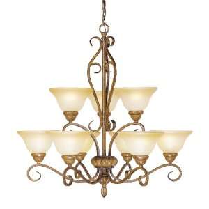  Livex 8279 57 Bistro 9 Light Chandeliers in Venetian 