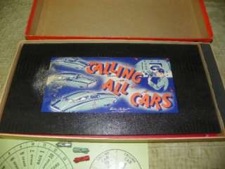 1940s Calling All Cars Board Game Parker Brothers Complete Excellent 
