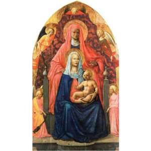  St Anna Mary with child and five angels by Masaccio canvas 