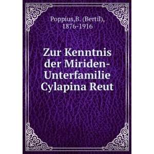    Unterfamilie Cylapina Reut B. (Bertil), 1876 1916 Poppius Books