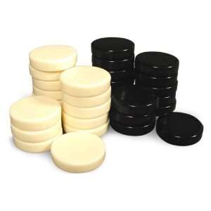   Imports Urea Black and White Backgammon Checkers