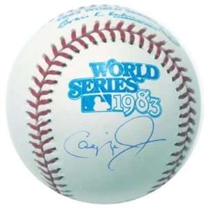   Jr. Signed Baseball   1983 World Series Hologram: Sports & Outdoors