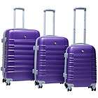 CalPak Matrix 3 Piece Hardside Spinner Set   Purple  