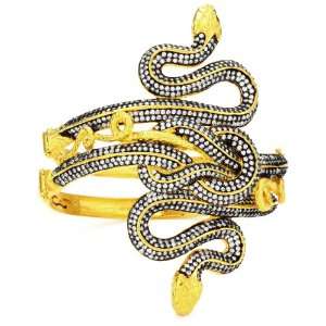  Azaara Paris Azov Adjustable Snake Cuff Bracelet 