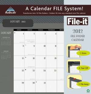    2012 Office File It Calendar by Avalanche, Perfect Timing, Inc