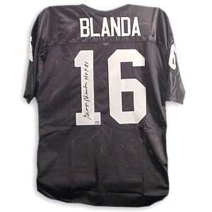  George Blanda Autographed Jersey  Details: Black, Custom 