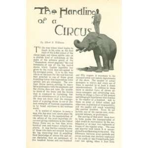  1899 Managing a Circus Animals Performers Clowns 