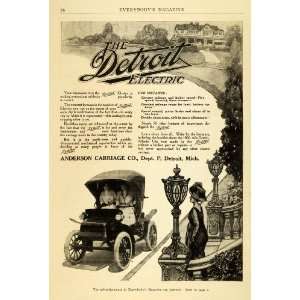 1909 Ad Detroit Mich. Electric Anderson Carriage Antique Cars Double 