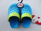 holeys soles shoes clogs sandles xp2 aqua lime green 4