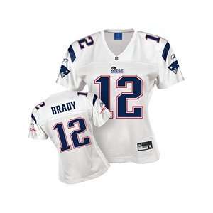 Reebok New England Patriots Tom Brady Womens White Fashion Jersey XX 