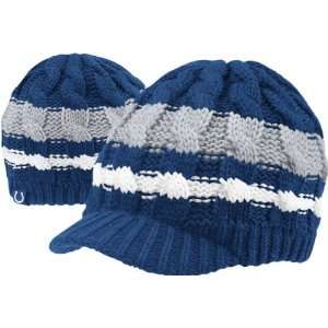   : Indianapolis Colts Womens Cable Visor Knit Hat: Sports & Outdoors