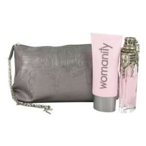 Womanity Gift Set   1.7 Oz Eau De Parfum Spray + 3.4 Oz Body Milk In 