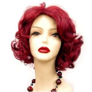  Curly Full Wig Burgundy Red Hair Wavy: Beauty