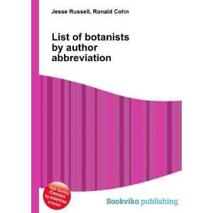   of botanists by author abbreviation Ronald Cohn Jesse Russell Books