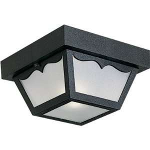  Weather Resistant Outdoor Flush Mount in Black