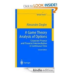 Game Theory Analysis of Options Corporate Finance and Financial 