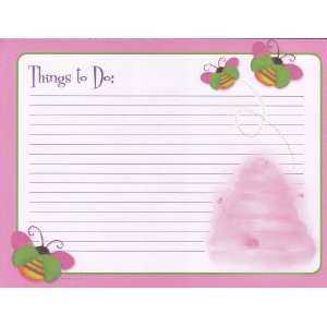  Pink Things to Do Note Pad 8 1/2 Inch By 6 1/2 with Pink 