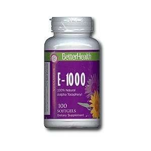 com Better Health Vitamin E 1000 Natural D alpha Tocopherols Natural 