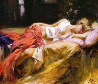 Art Repro oil paintingSleep a beautiful woman 24x36  