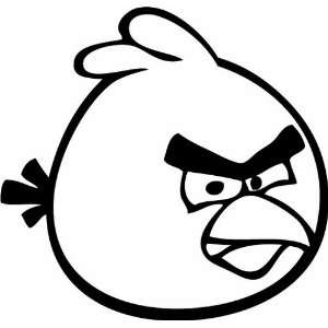  Angry Birds Decal 6 Inch White Vinyl Decal Sticker 