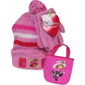  Adorable Strawberry Shortcake Pink Winter Set and Handbag 