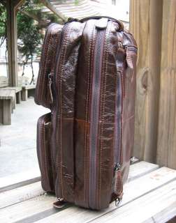 Multifonction Leather BRIEFCASE BackPack RUCKSACK Travel bag Gym 