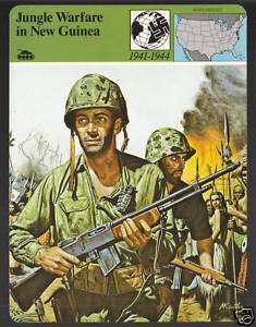 JUNGLE WARFARE IN NEW GUINEA WW2 Story of America CARD  