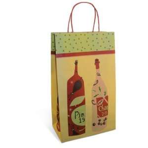 Wine Bottle Double Bottle Wine Gift Bag:  Kitchen 
