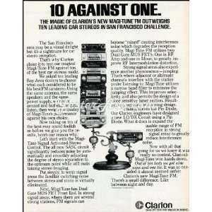   Ad Clarion Corporation of America 10 Against One: Everything Else