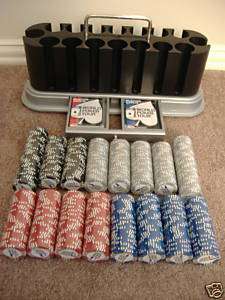 NEW 500 ct * WORLD POKER TOUR CHIPS, CARDS & CARRIER.  