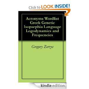 Acronyms Wordlist Greek Genetic Isopsephia Language Logodynamics and 