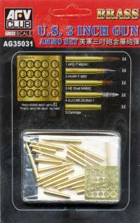 35 AFV U.S. 3 Inch Gun Ammo Set (Brass)  