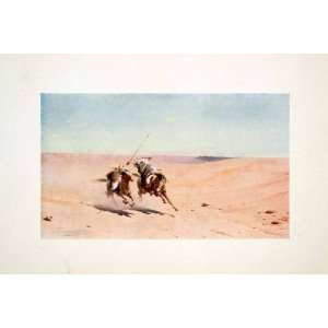   Duel Spear Saber Desert Robert Talbot Kelly   Original Color Print