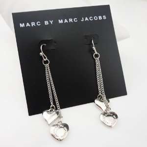  Marc By Marc Jacobs Silver Heart Dangle Earrings 