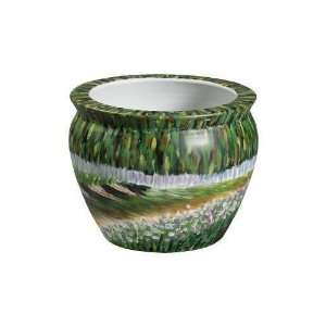  Giverny Hand painted Porcelain Fishbowl Planter: Home 