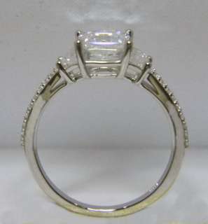 15 CTW PRINCESS CUT SOLITAIRE ENGAGEMENT RING W/ACCENTS SOLID 