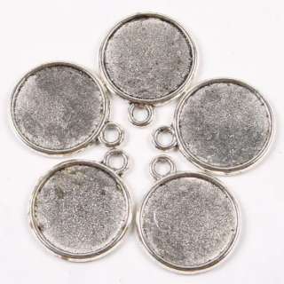 30p Tibetan Silver Mini Coin Photo Frame Pendant Charms  