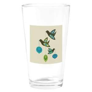  Pint Drinking Glass Retro Peace Birds: Everything Else