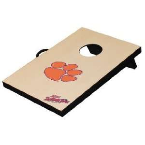 NCAA Mini Bean Bag Toss Game Set Team: Clemson Tigers:  