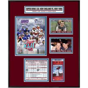   vs. New York Giants   Feb. 3, 2008   Super Bowl XLII Ticket Frame