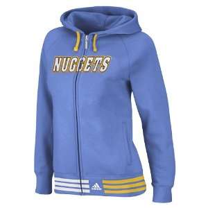 Denver Nugget Hoody Sweat Shirt : Adidas Denver Nuggets Ladies Powder 