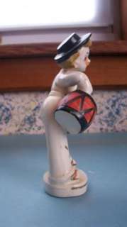Vintage Porcelain Boy With Drum Figurine  